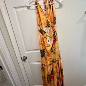 Boho Paisley Print Halter Neck Dress, Boho Sleeveless